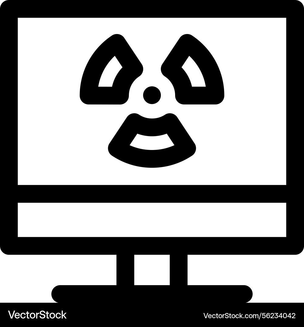 Pc icon thin linear style design isolated Pc icon thin linear style design isolated vector image