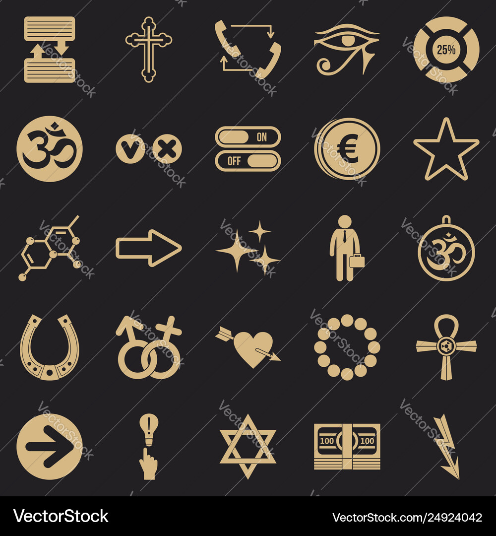 Pointer icons set simple style Pointer icons set simple style vector image