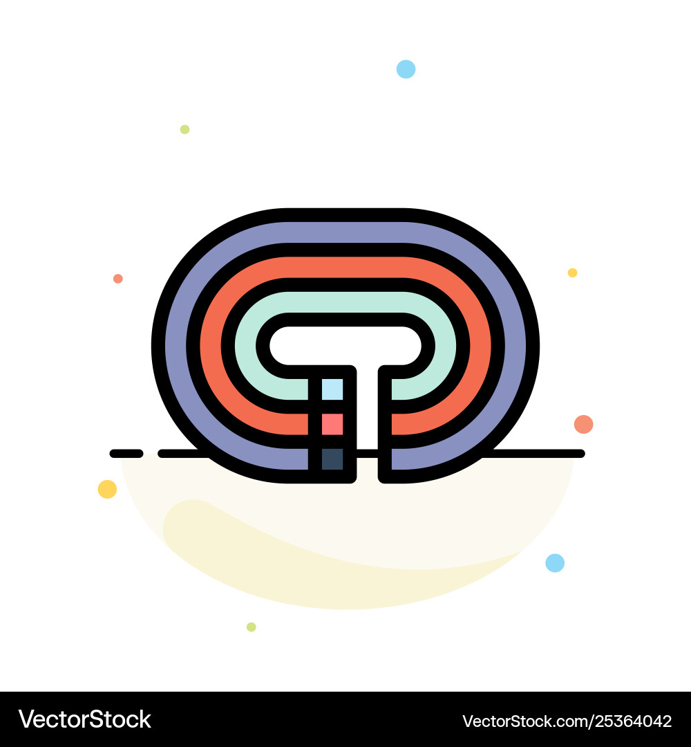 Running stadium surface track abstract flat color Running stadium surface track abstract flat color vector image