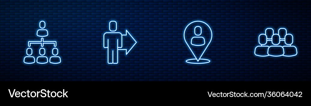 Set line worker location hierarchy organogram Set line worker location hierarchy organogram vector image