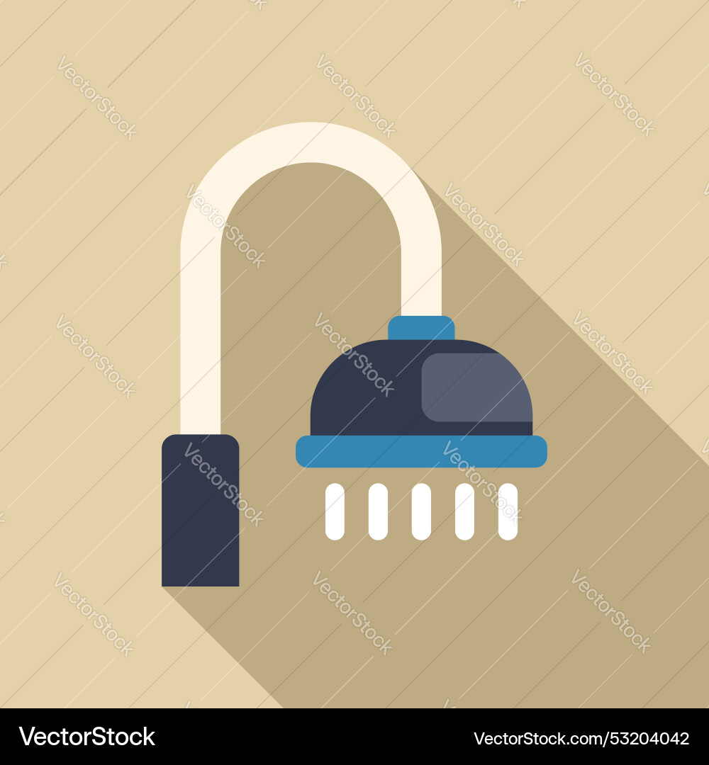 Shower head pouring water drops in bathroom Shower head pouring water drops in bathroom vector image