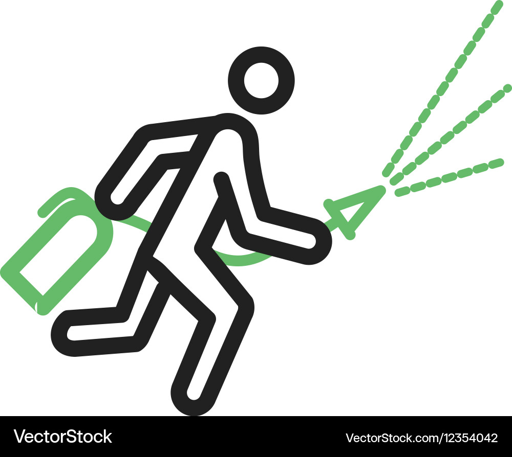 Using extinguisher Vector Image