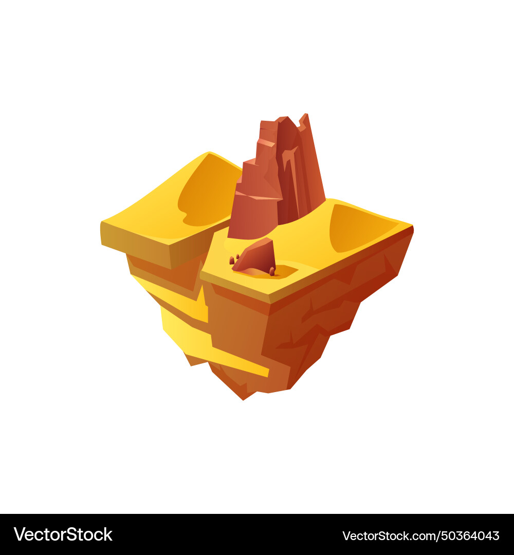 3d image of a floating play island Vector Image