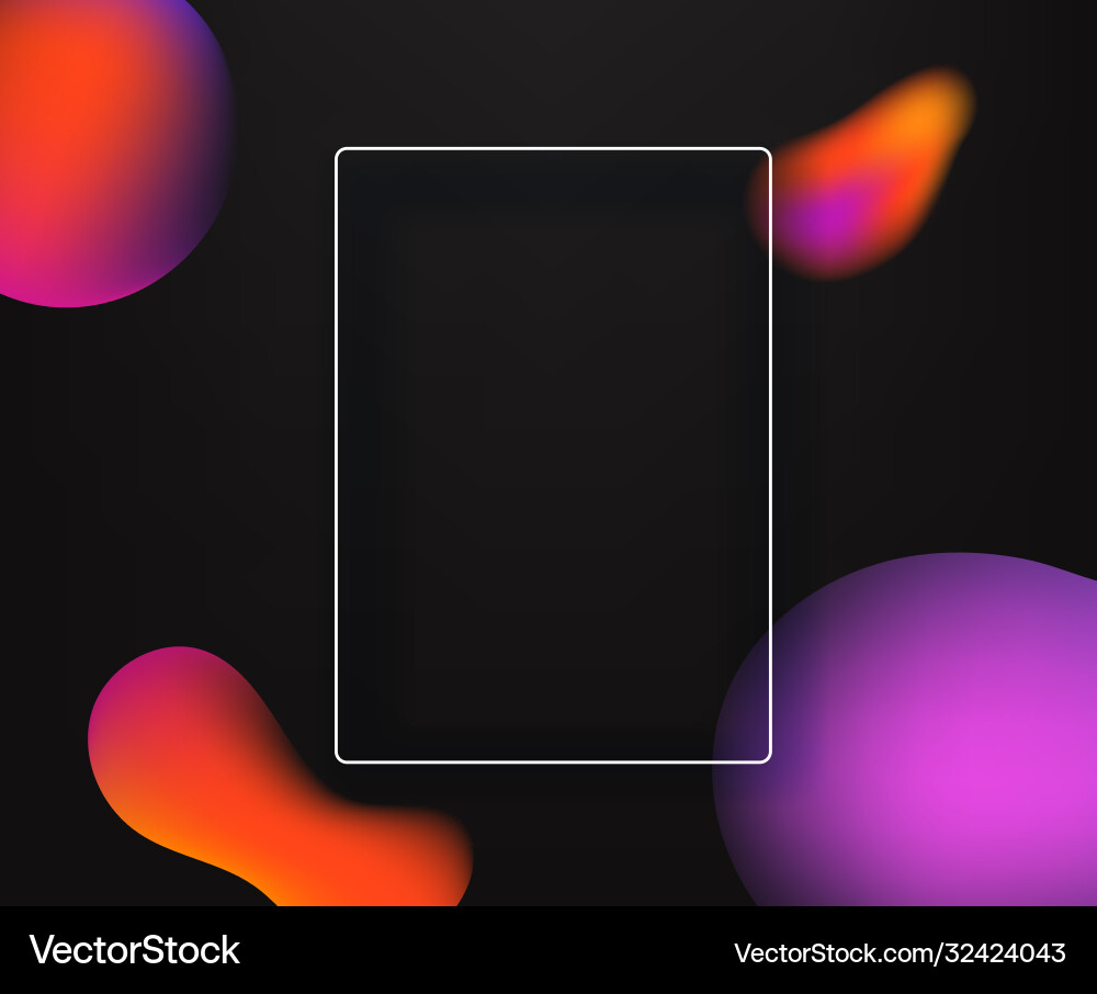 Abstract background with white frame landing page vector image