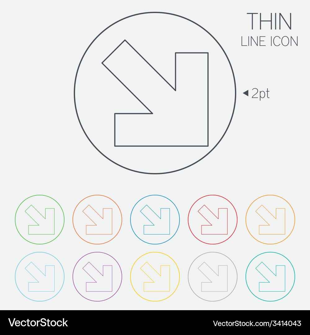 Arrow sign icon next button navigation symbol Vector Image