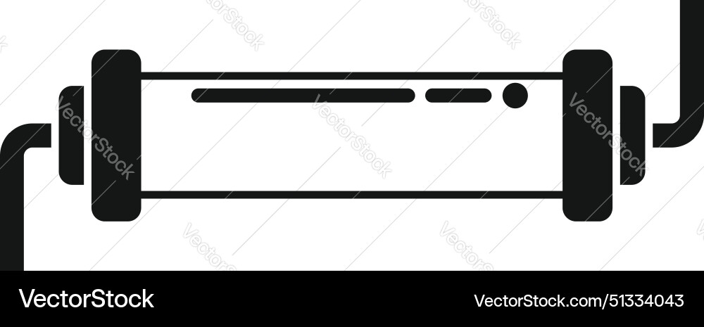 Black icon of horizontal scroll bar Black icon of horizontal scroll bar vector image