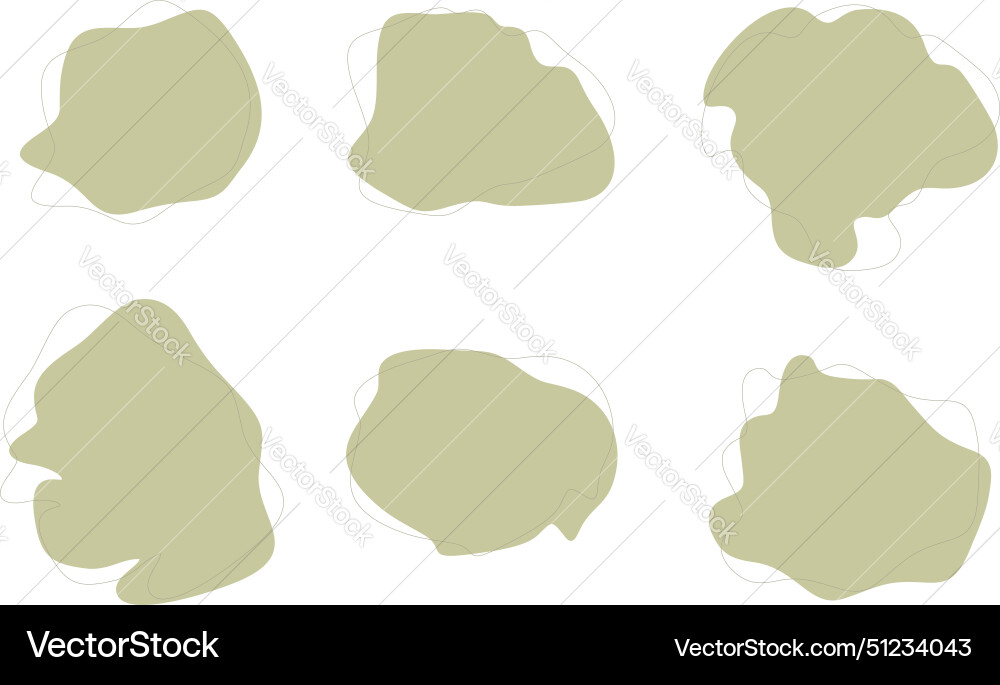 Blobs fluid liquid shapes symbol visual set Vector Image