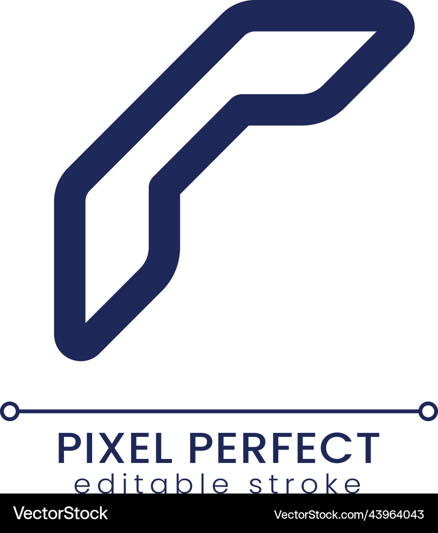 Call ended pixel perfect linear ui icon Vector Image