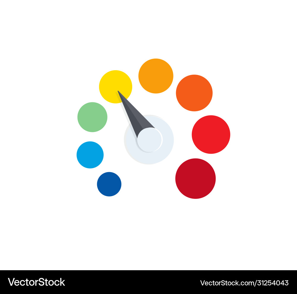 Colorful Performance Scale Indicator vector image