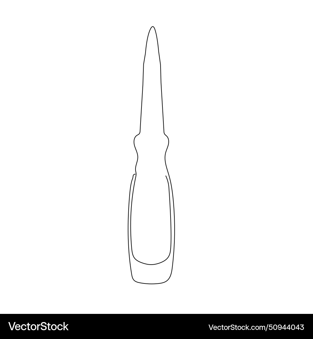 Continuous line drawing of a chisel simple flat Continuous line drawing of a chisel simple flat vector image