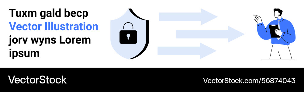 Cybersecurity concept with shield and lock icon Cybersecurity concept with shield and lock icon Vector Image