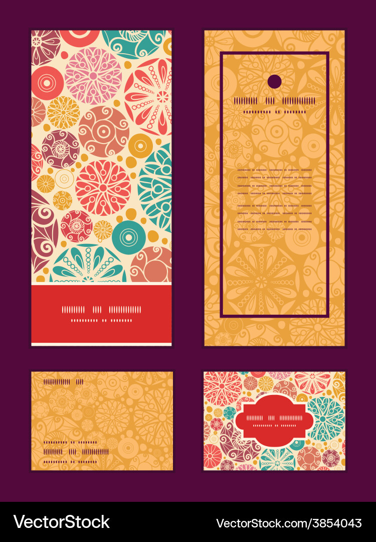 Decorative Circle Pattern Frame Vector Image