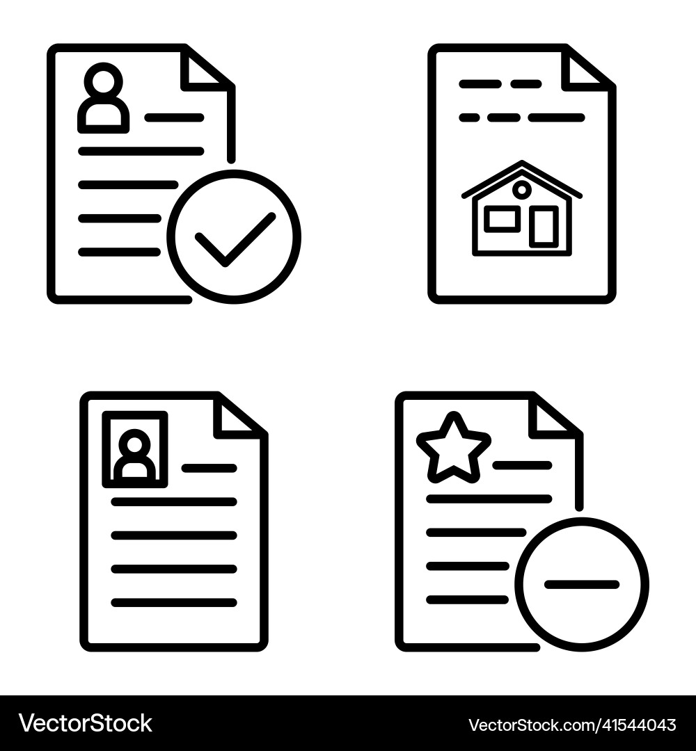 Docs1-2 flat icon set isolated on white background Docs1-2 flat icon set isolated on white background Vector Image
