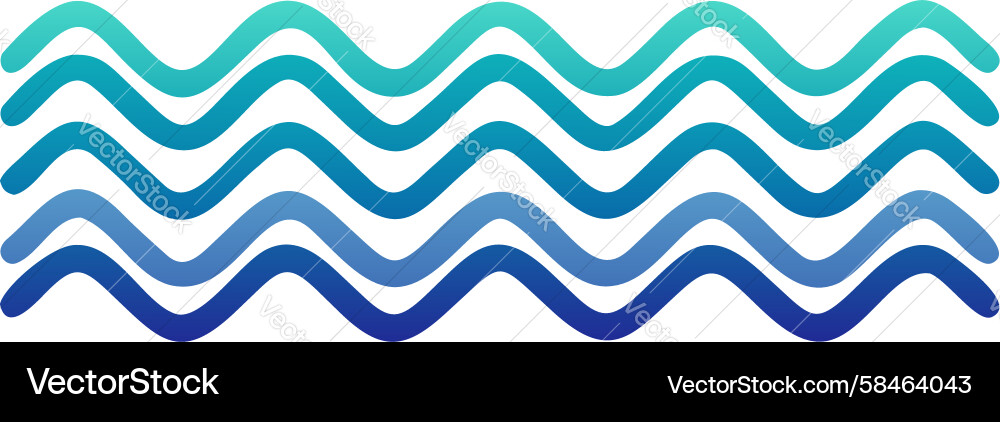 Dynamic Blue Wave Pattern Vector Image