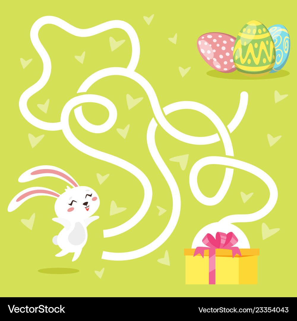 Easter board game template Easter board game template vector image