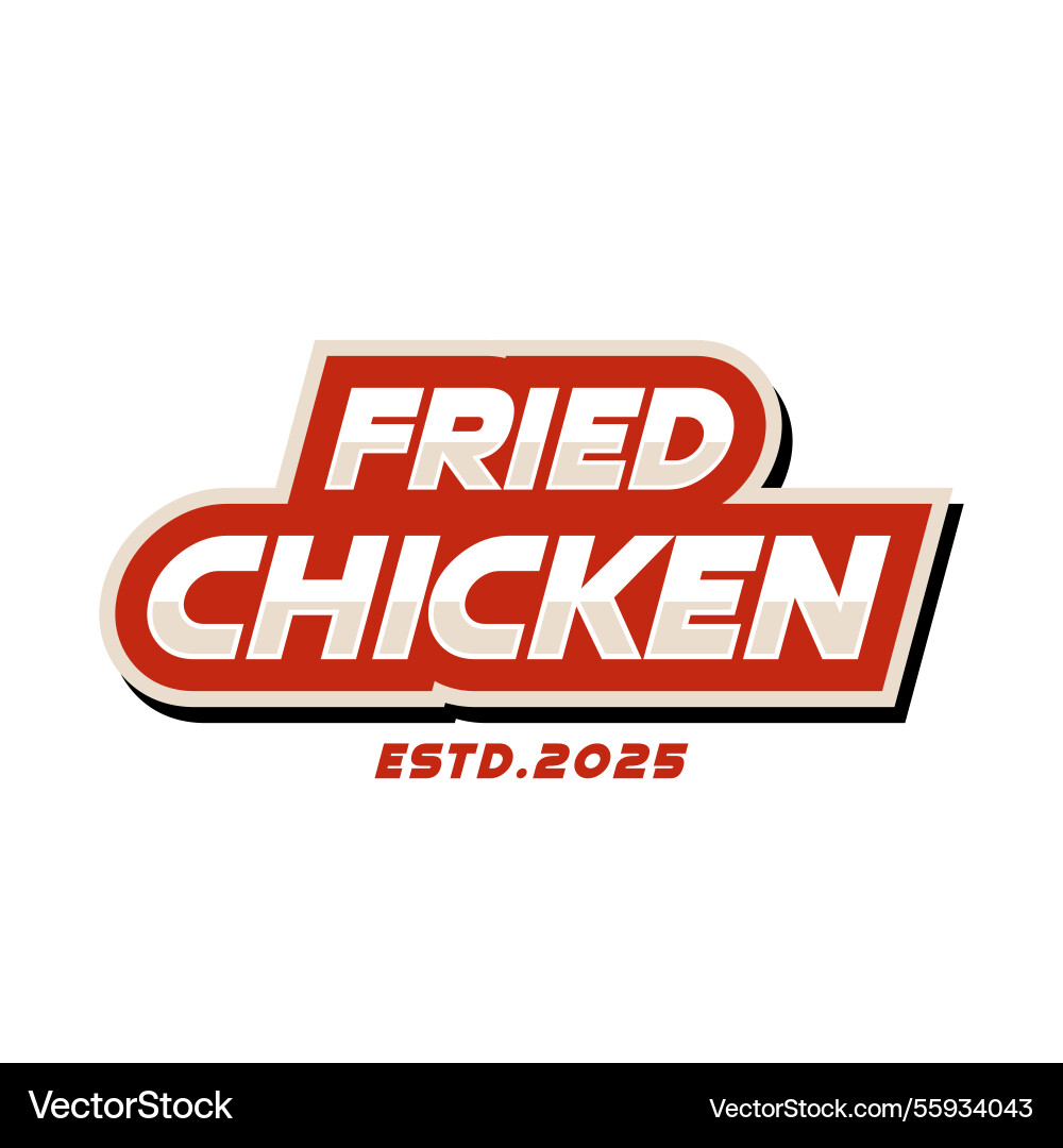 Fried chicken text effect template Fried chicken text effect template Vector Image