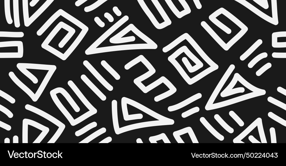 Funny lines doodle seamless pattern background Funny lines doodle seamless pattern background vector image