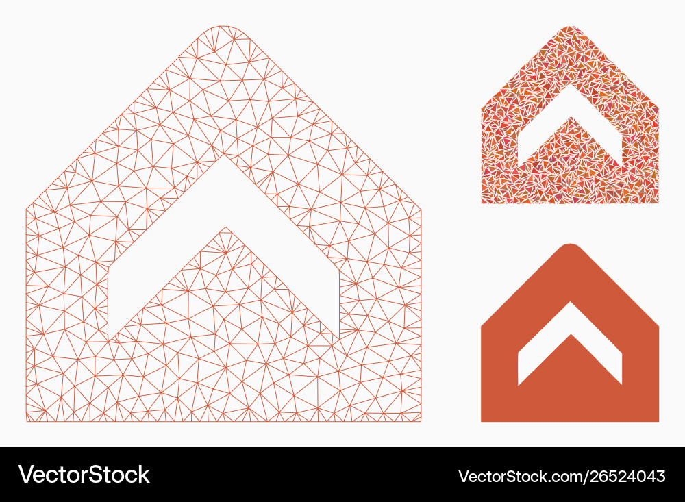 More mesh 2d model and triangle mosaic icon More mesh 2d model and triangle mosaic icon Vector Image
