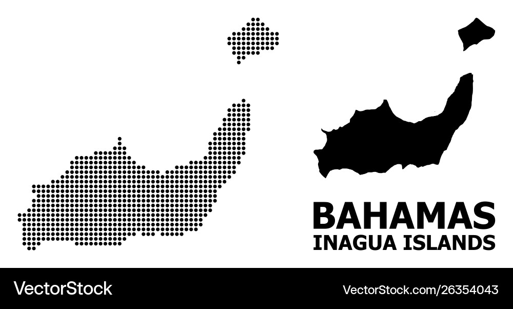 Pixelated pattern map inagua islands Vector Image