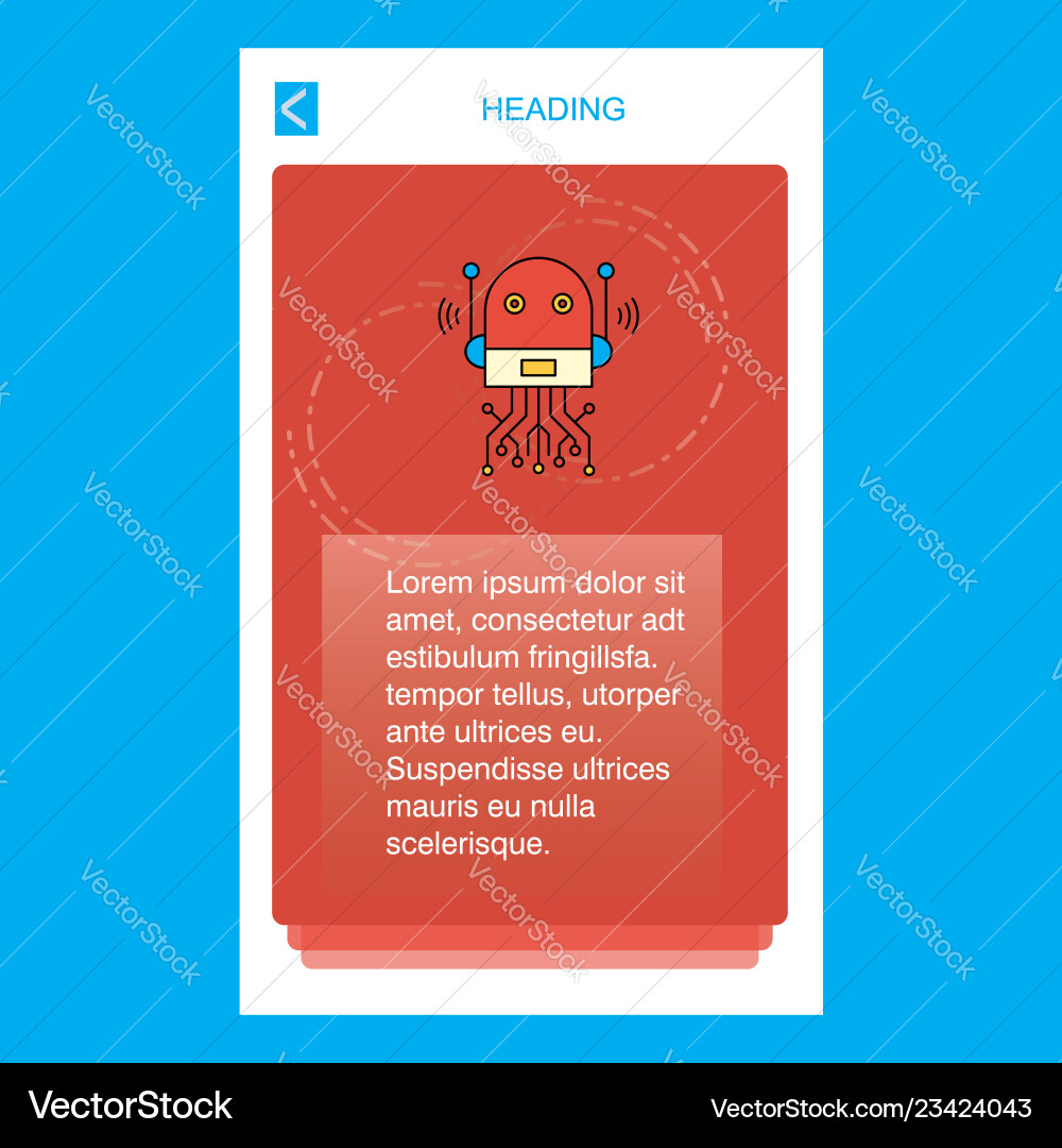 Robotics mobile vertical banner design Robotics mobile vertical banner design vector image