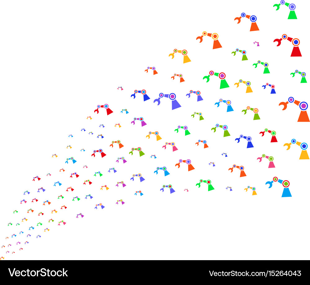 Source stream of industrial robot Vector Image