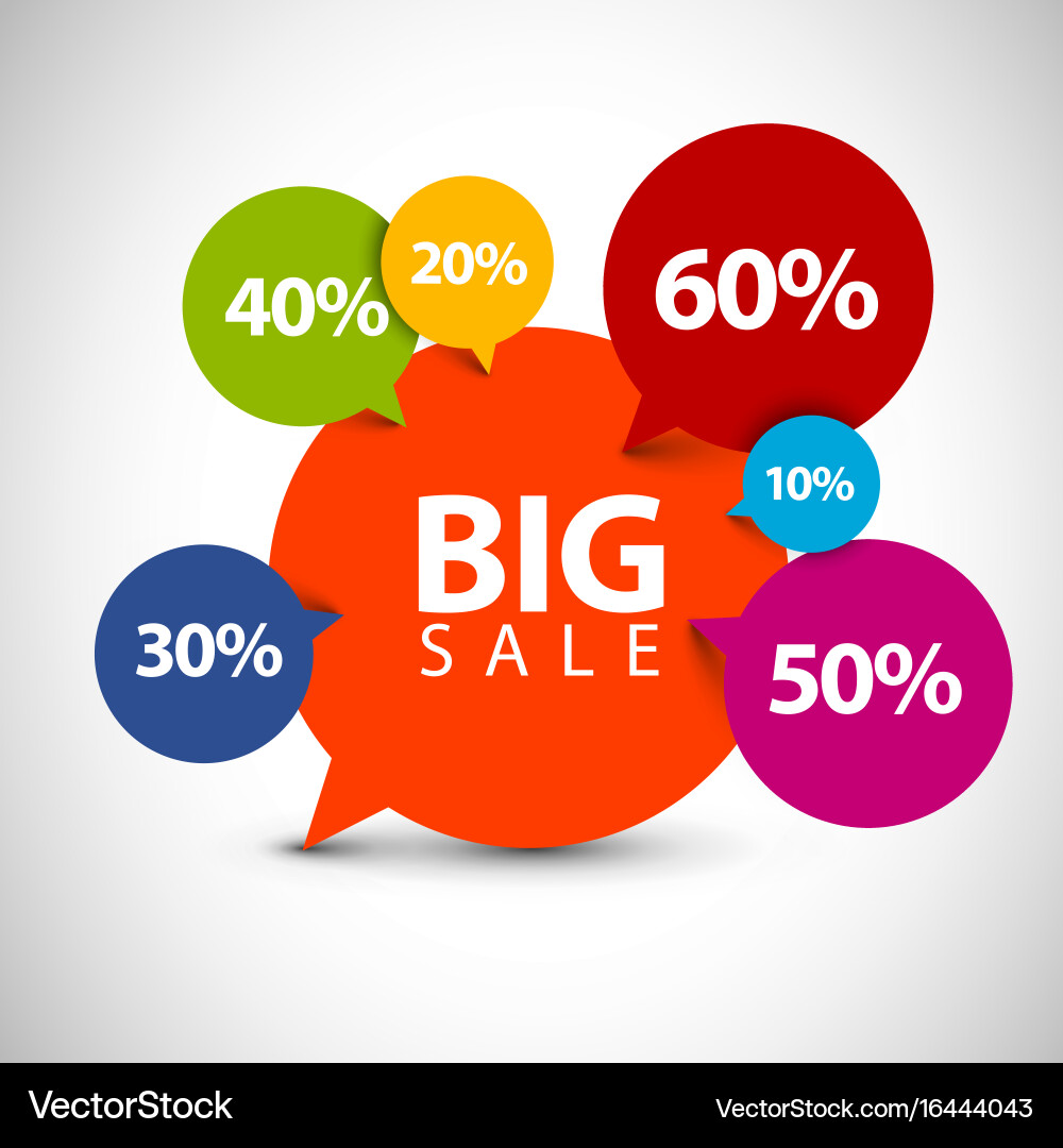 Speech bubble pointer for sale item vector image
