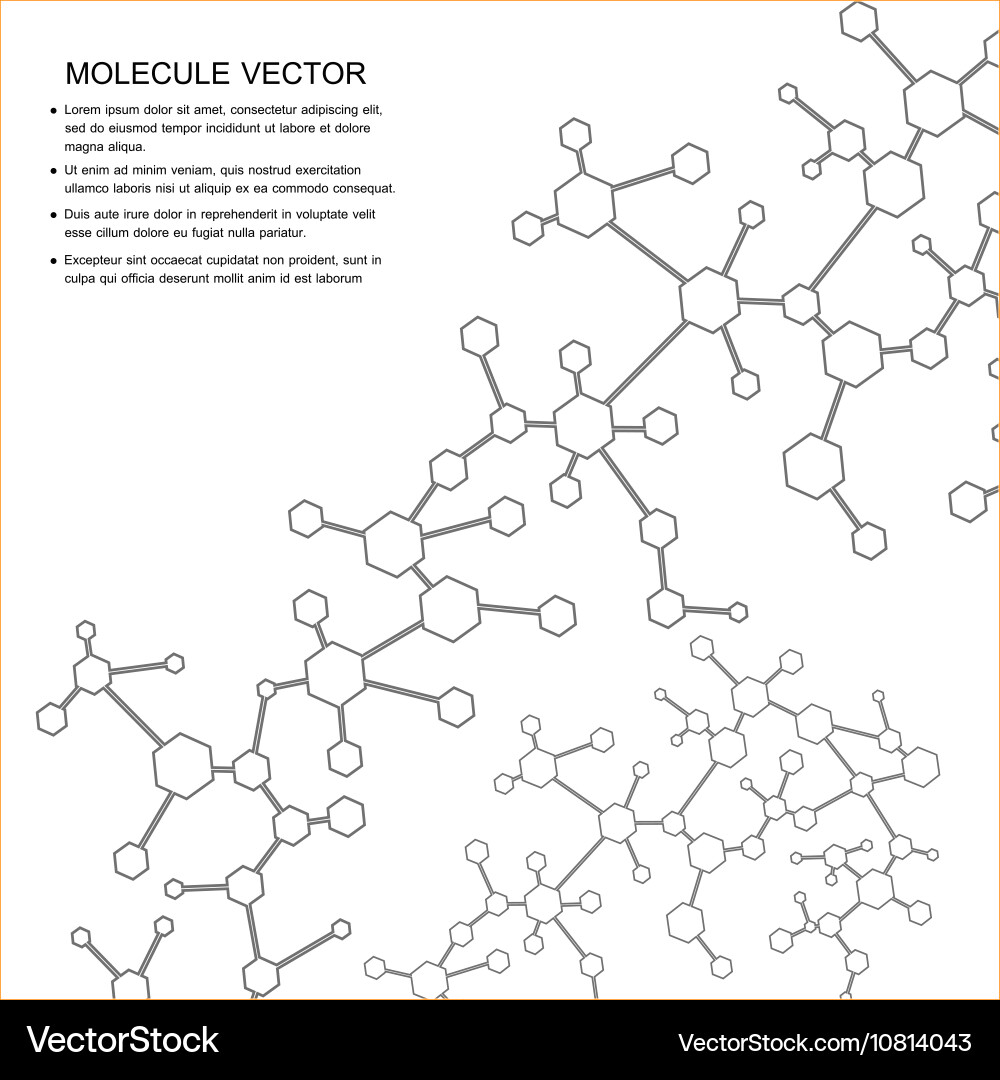 Structure molecule and communication dna atom Vector Image