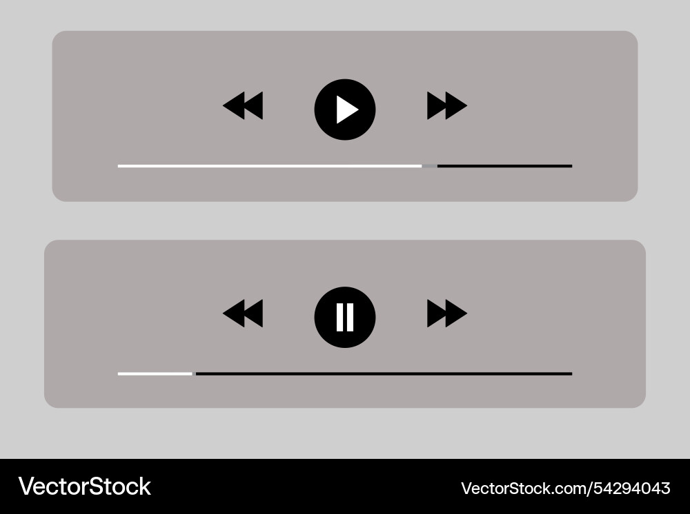 Template video player for web and mobile apps Template video player for web and mobile apps vector image