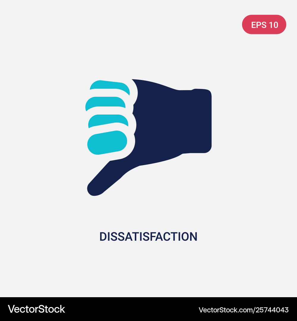 Two color dissatisfaction icon from gestures Two color dissatisfaction icon from gestures vector image