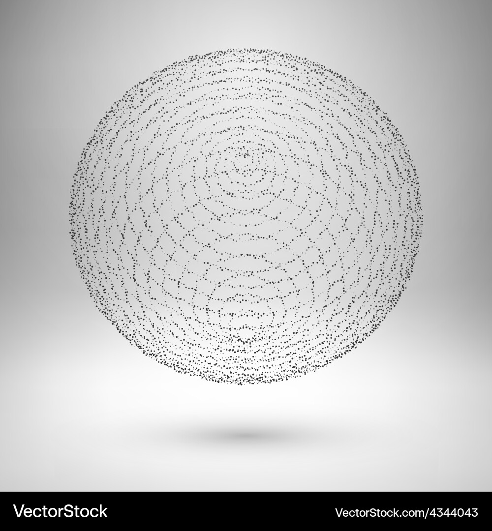 Wireframe Sphere Mesh Vector Image