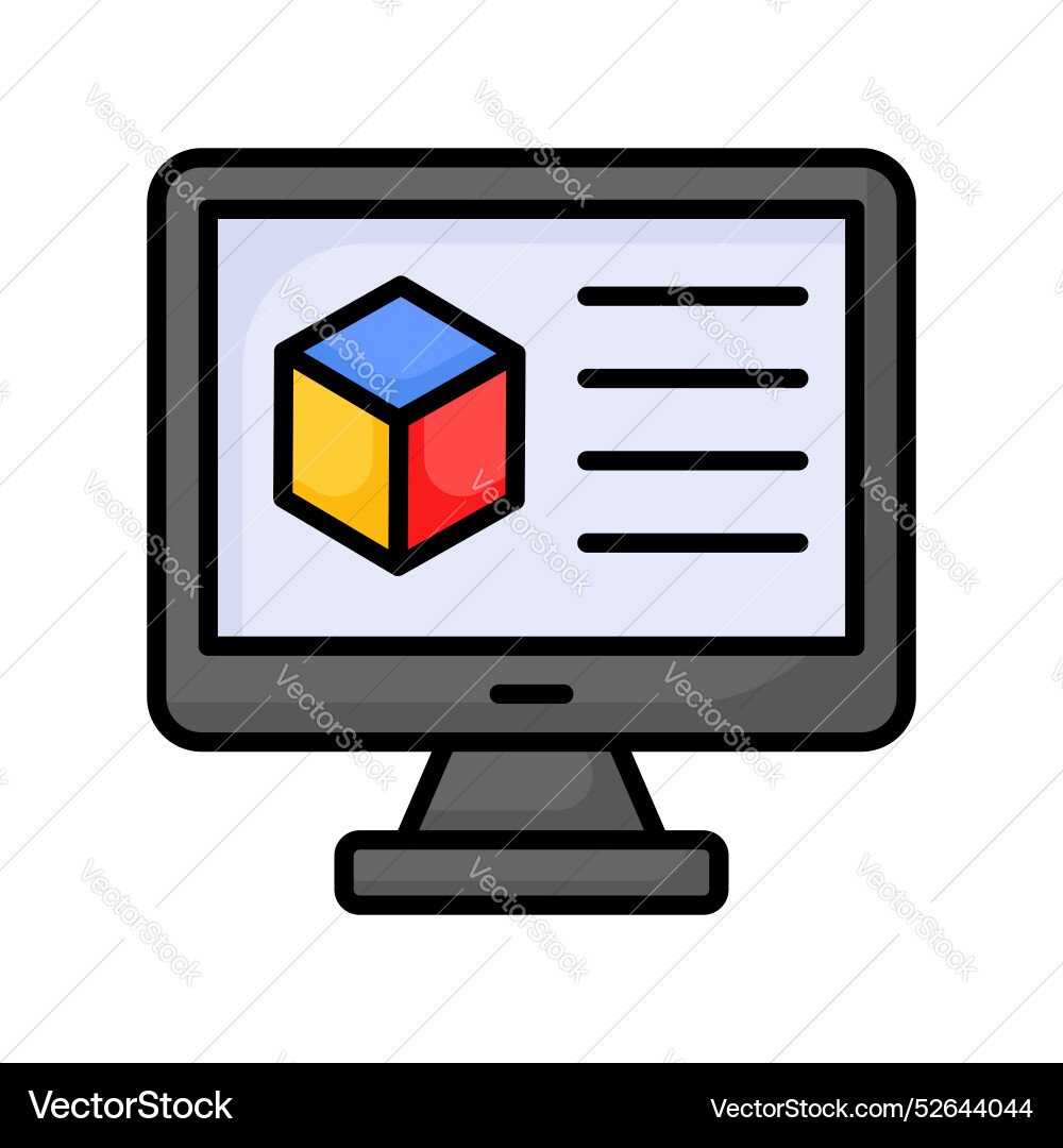 3d modeling design ready to use icon isolated Vector Image