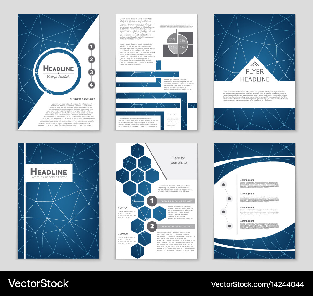 Abstract layout background set for art Vector Image