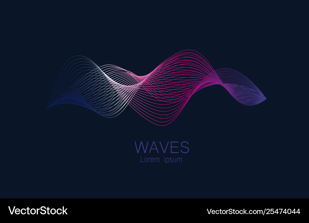 Abstract waves lines gradient colors Abstract waves lines gradient colors vector image