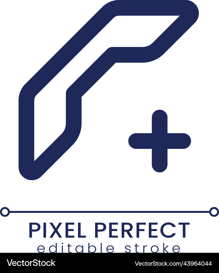 Add new contact pixel perfect linear ui icon Add new contact pixel perfect linear ui icon vector image