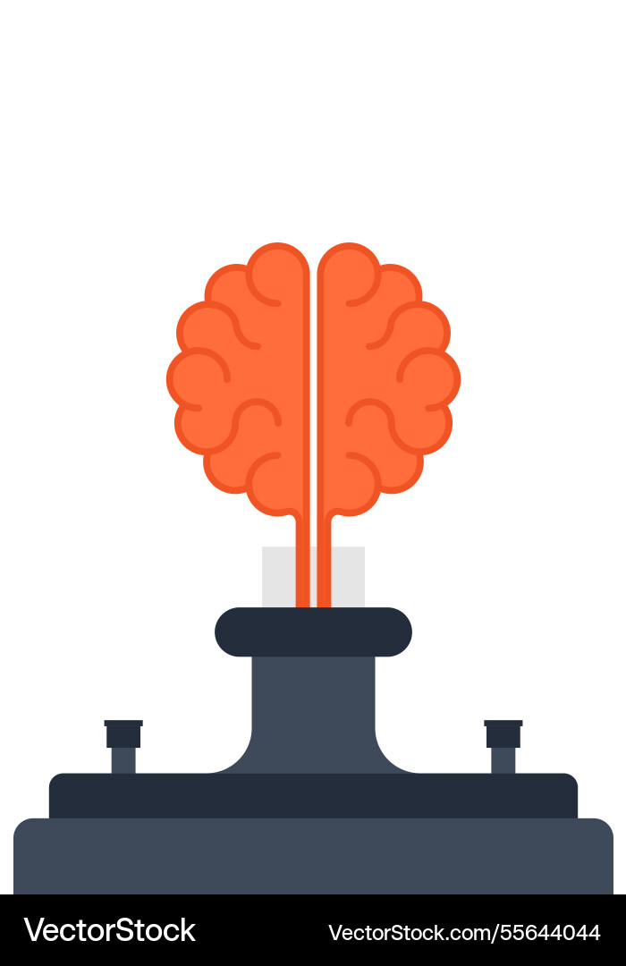Brainstorming flat web icon concept Royalty Free Vector
