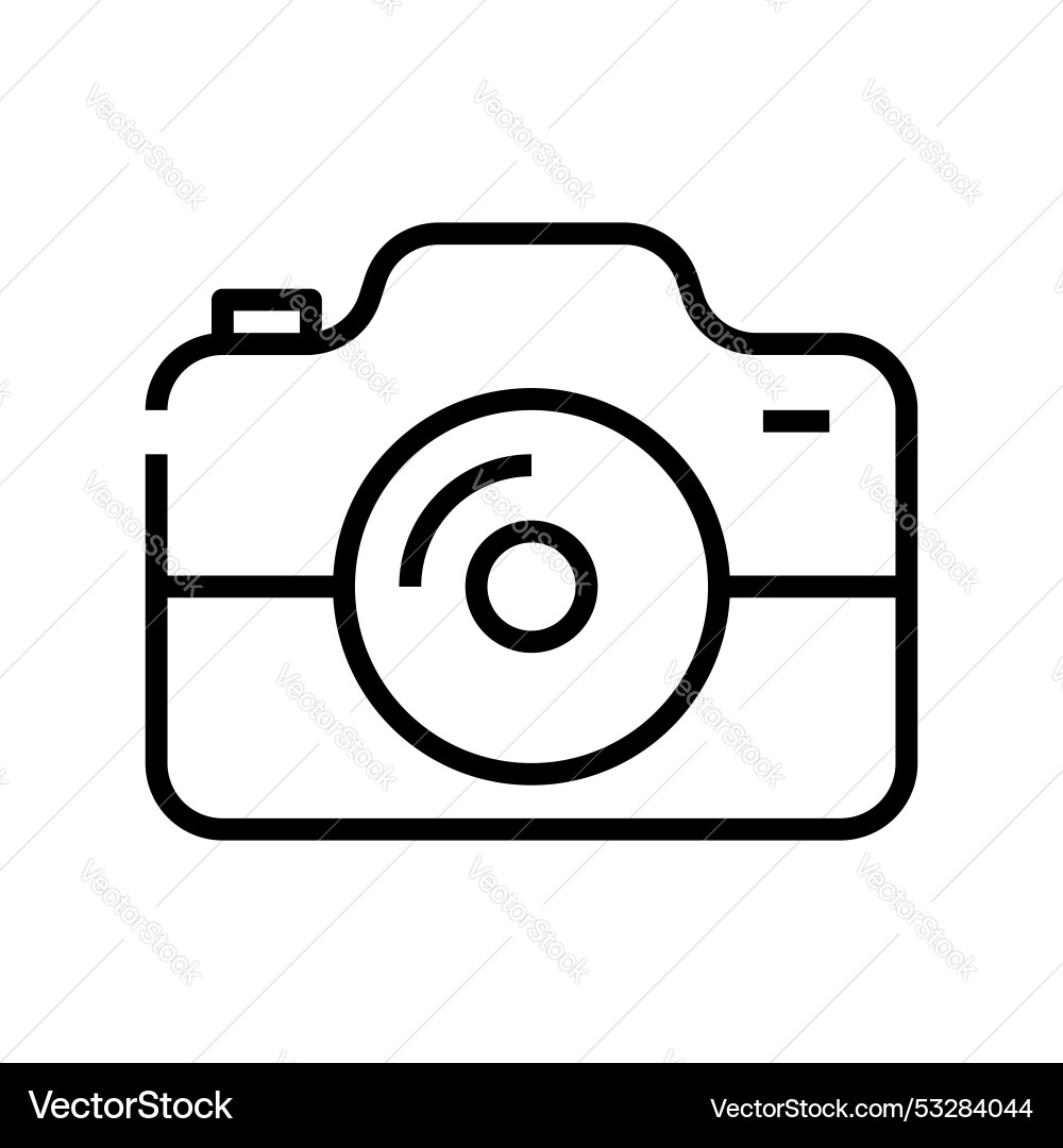 Camera icon outline style design isolated Vector Image