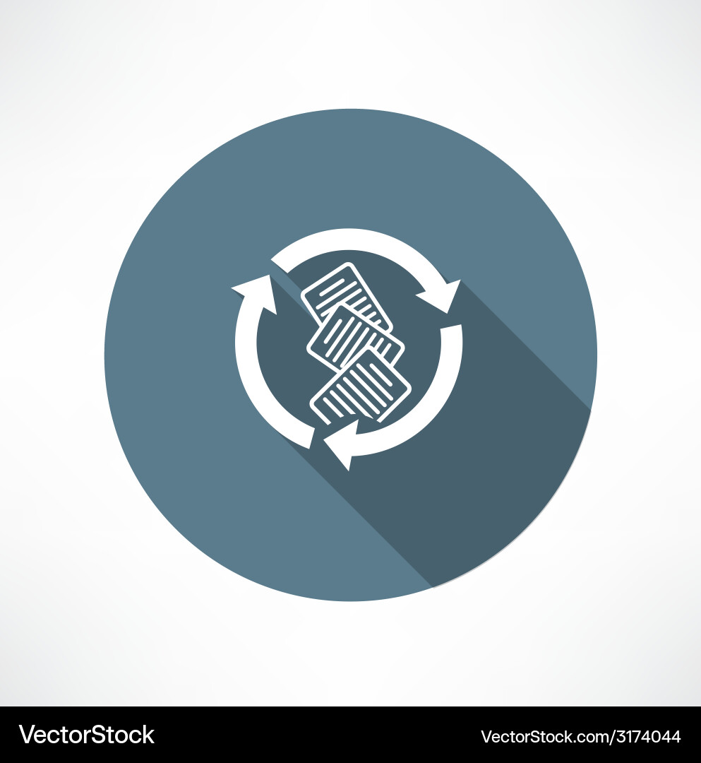Documents with cycle icon vector image
