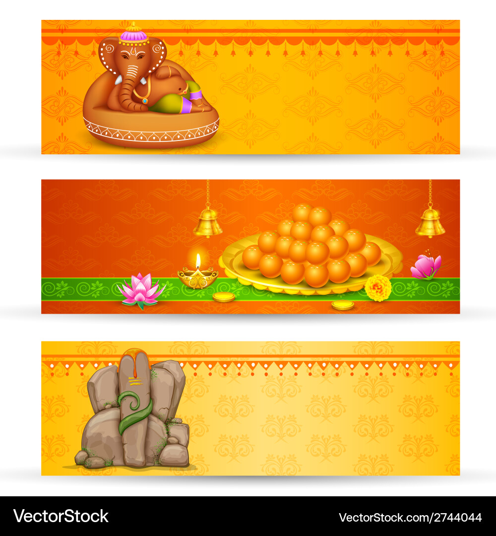 Ganesh Chaturthi Banner Vector Image