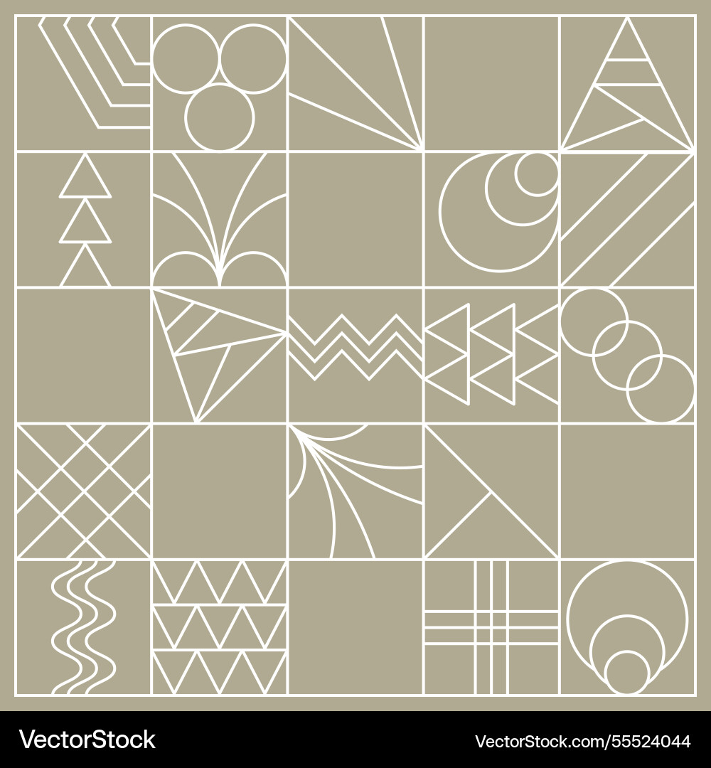 Geometric pattern in a minimalist style an idea vector image