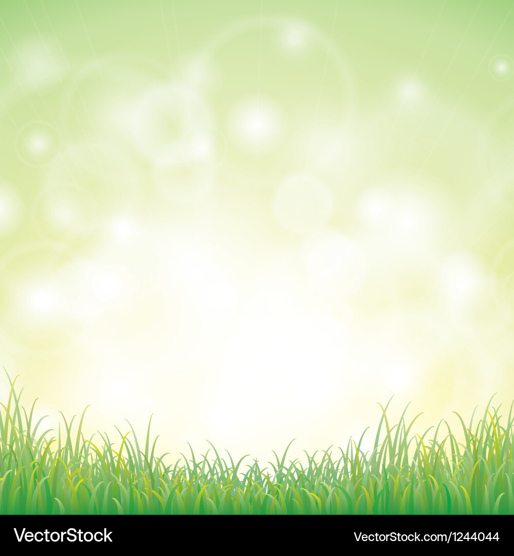Green grass with background Royalty Free Vector Image
