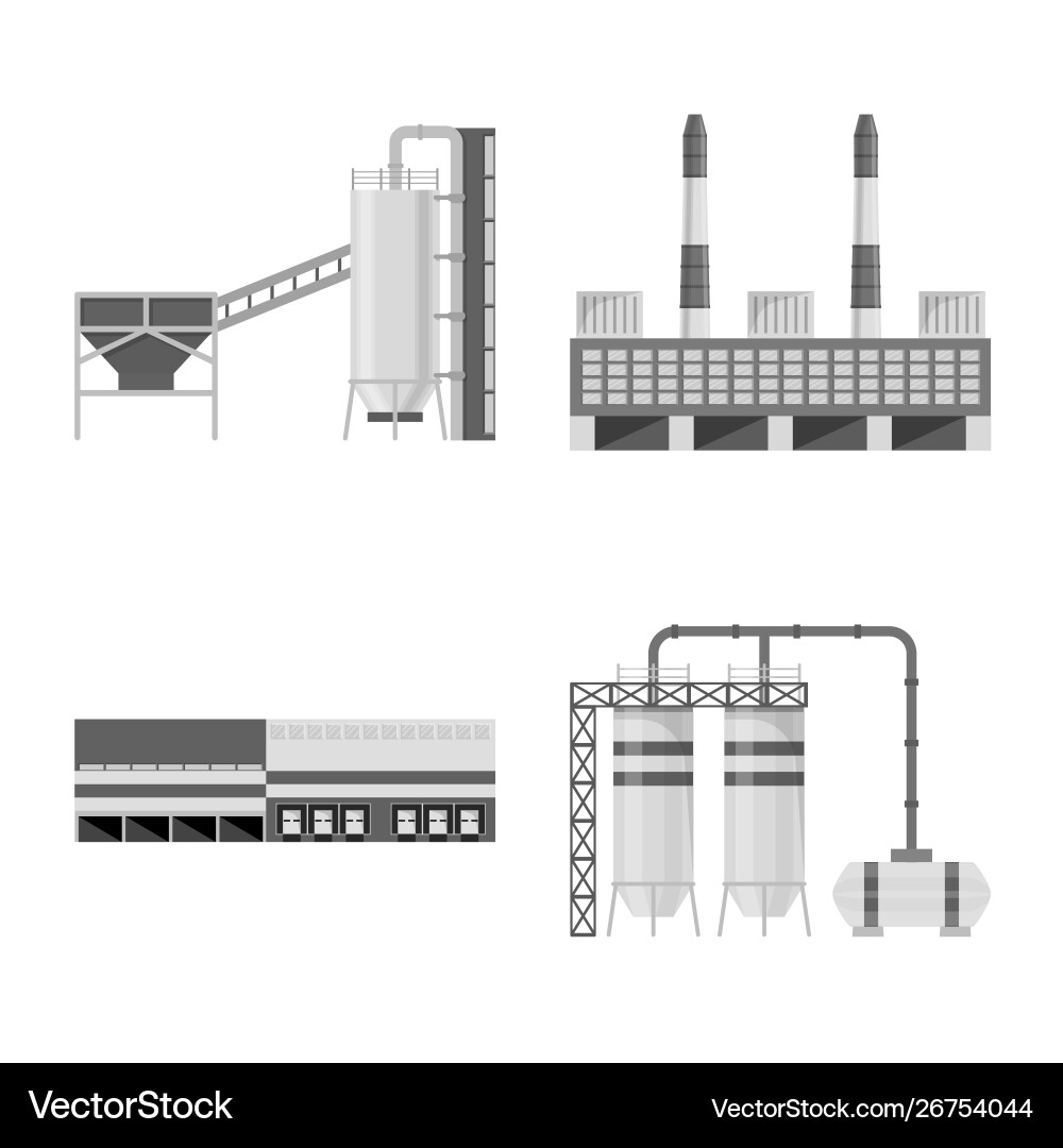 Isolated object production and structure sign Vector Image