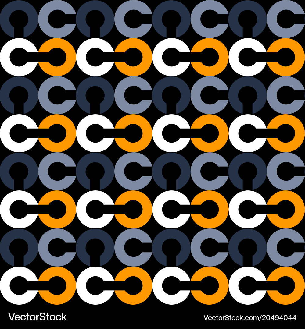 Link chain block seamless pattern vector image