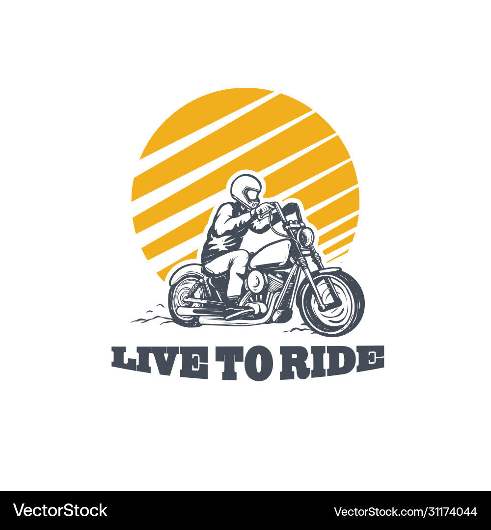 Live to ride logo Live to ride logo vector image