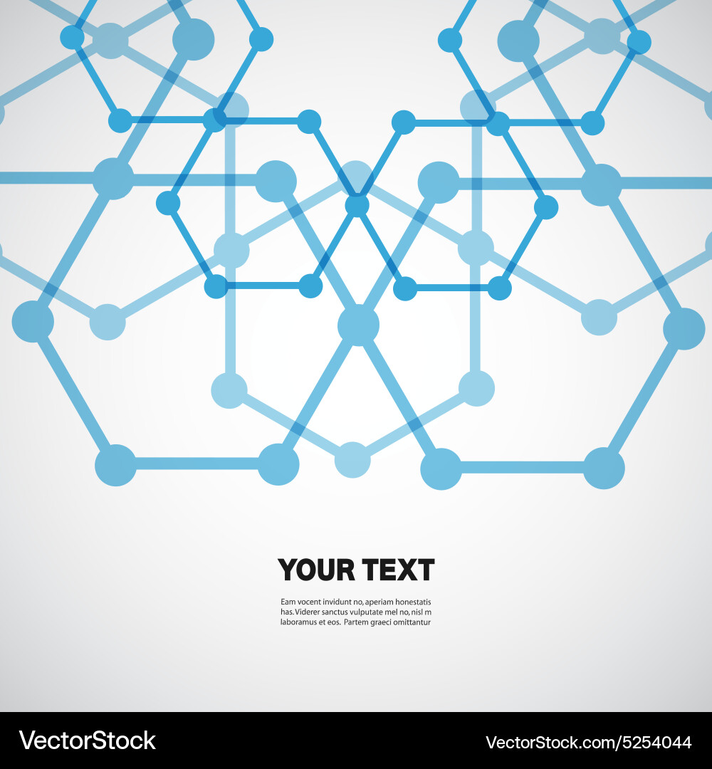 Molecular Structure Abstract Network vector image