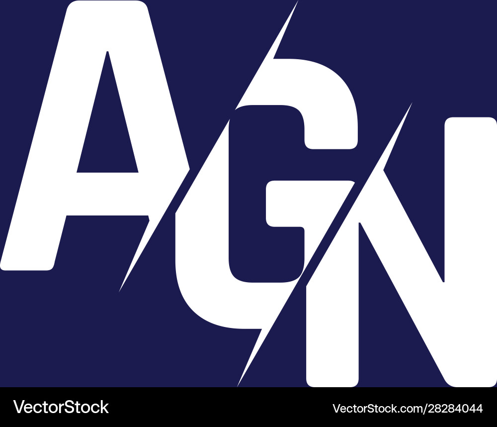 Monogram letters initial logo design agn Vector Image