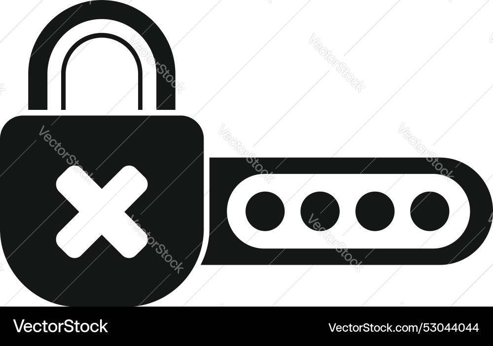 Padlock showing password being entered incorrectly Padlock showing password being entered incorrectly vector image