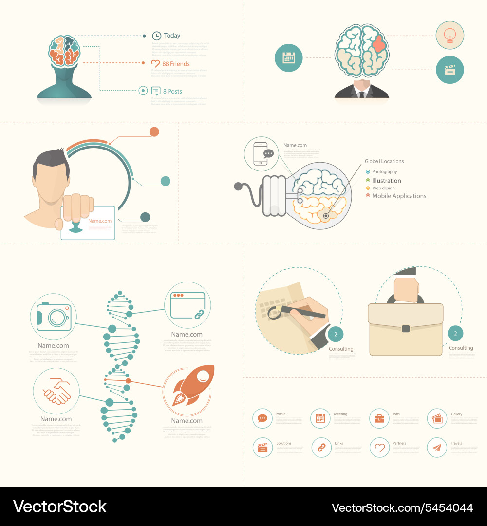 Presentation Icons & Elements Vector Image