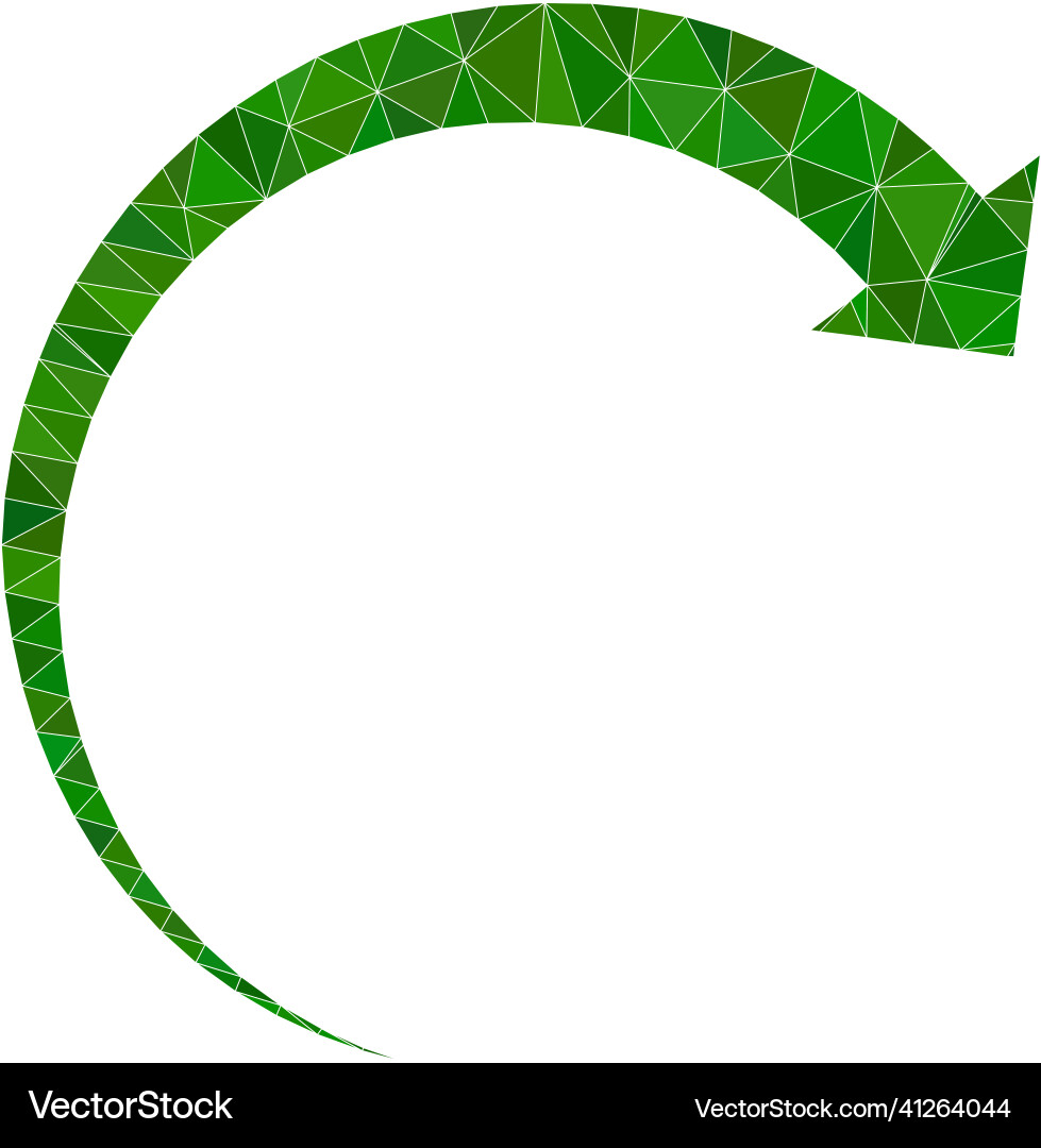 Rotate forward triangle mocaic icon Rotate forward triangle mocaic icon vector image