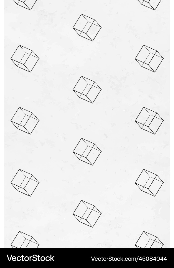 Seamless 3d geometric cubic patterned background Vector Image