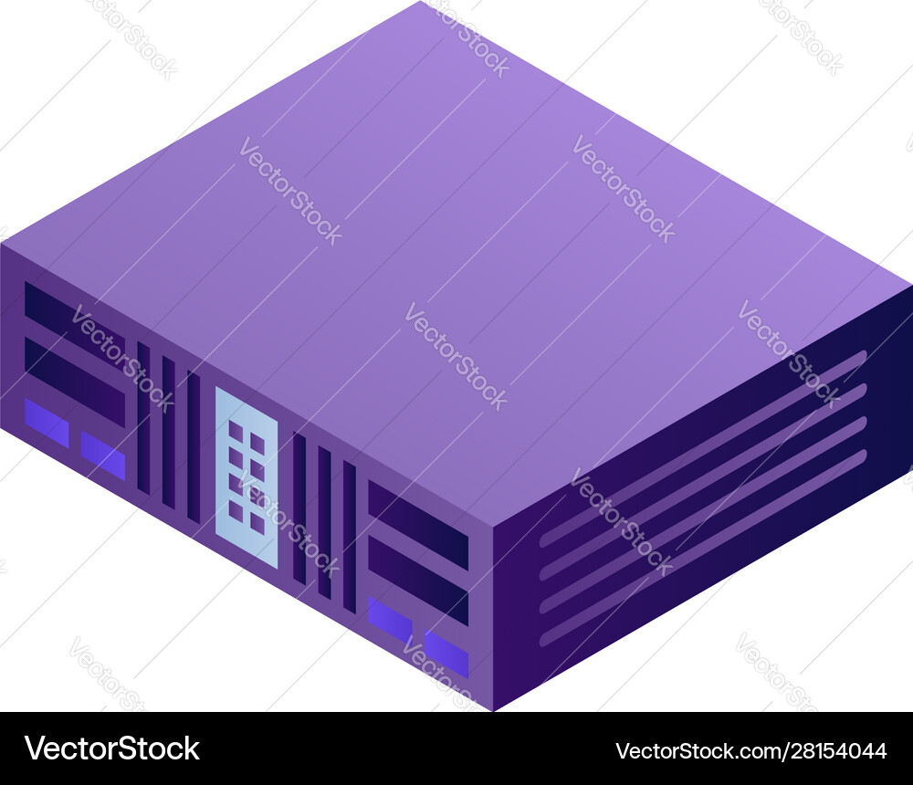 Server computer icon isometric style Server computer icon isometric style vector image